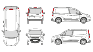Ford transit connect vehicle outlines #5